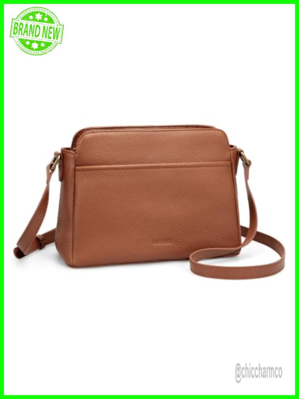 Small Genuine Leather Crossbody Bag Anti-theft Locking RFID
